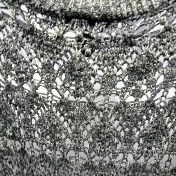 Torrid Gray Ladder Pointelle Knit Sweater Women's 3X. 3/4 Sleeves Scoop Neckline - Picture 14 of 14